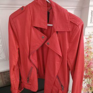 G.I.L.I. Red Jacket, Faux Leather, Size 8